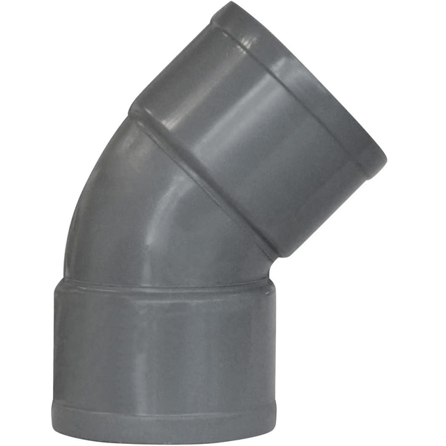 Jardibric - Coude PVC 45° Femelle/Femelle - Raccords d'Évacuation Robustes