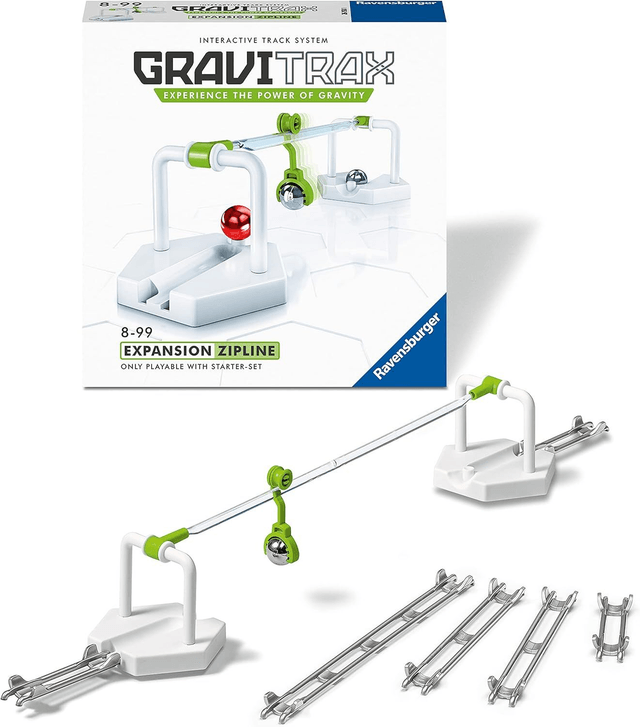 Ravensburger - GraviTrax - Bloc d'action Zipline / Tyrolienne - 26158 - Jeu de construction STEM - Extension pour circuits de billes créatifs