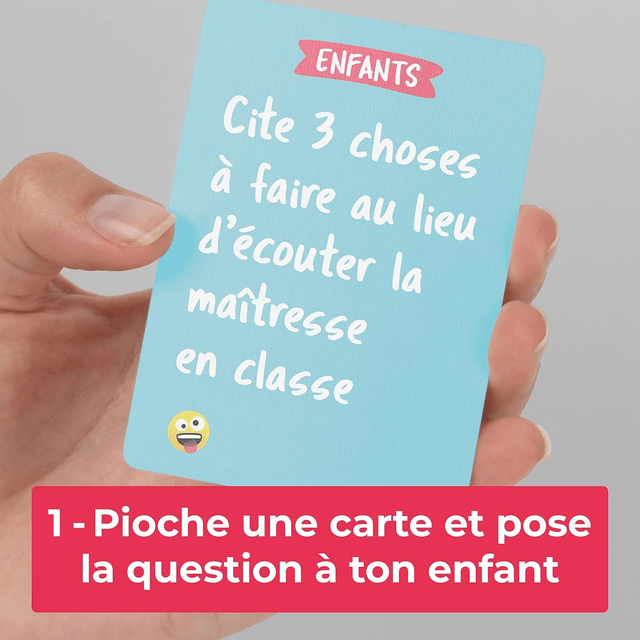 Jeux de société JUDUKIDS - Le Jeu de Cartes Familial hilarant - Questions et Défis pour en Apprendre Plus sur Ses Parents ou Ses Enfants !