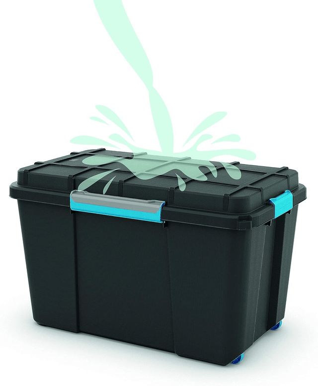 KIS | SCUBA BOX M 45 L, Rangement, Noir, 49,5 x 39 x 34 cm