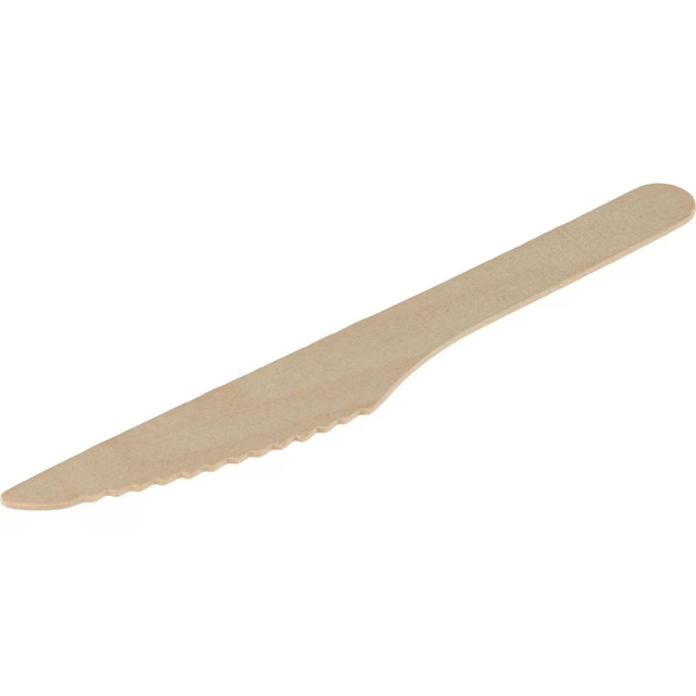 40 couteaux bois compostable 16.5cm