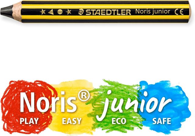 Staedtler Noris Junior, Crayon à papier gros module, Spécialement conçu pour les enfants, Étui carton avec 1 crayon à papier 2B