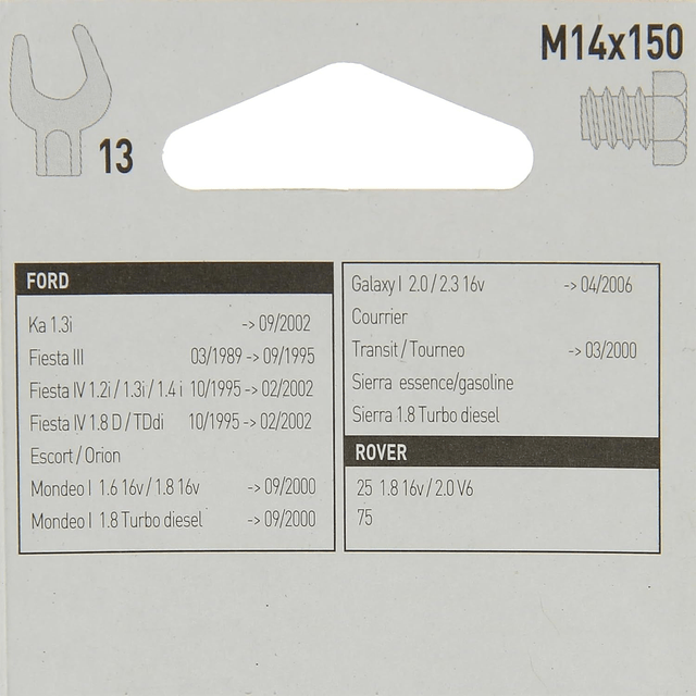 Bouchon de vidange M14 x 150 N°73 + 2 joints d'étanchéité, diamètre 14 mm pour carter d'huile