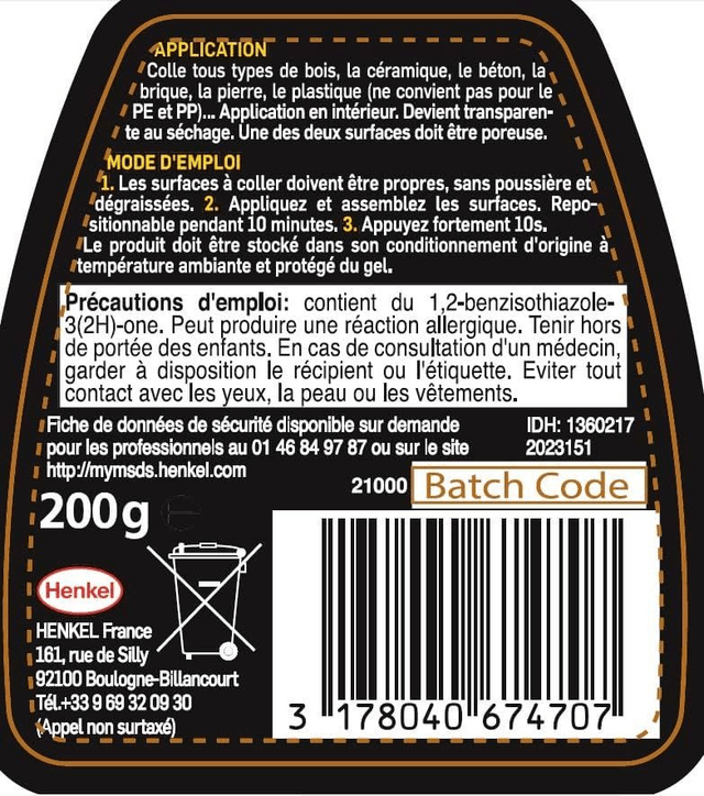 Pattex Ni Clou Ni Vis Colle Liquide - Colle blanche pour bois et autres matériaux - Flacon 200 gr