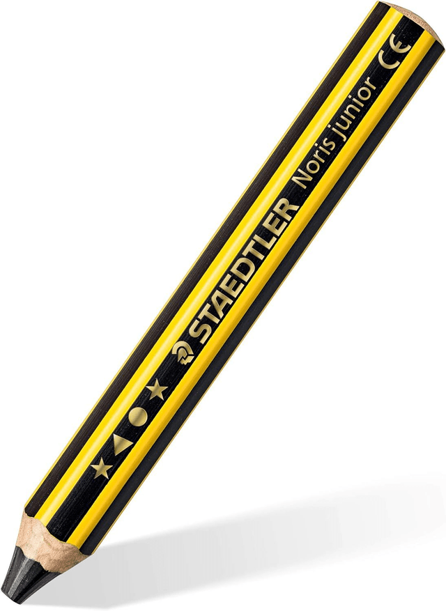 Staedtler Noris Junior, Crayon à papier gros module, Spécialement conçu pour les enfants, Étui carton avec 1 crayon à papier 2B