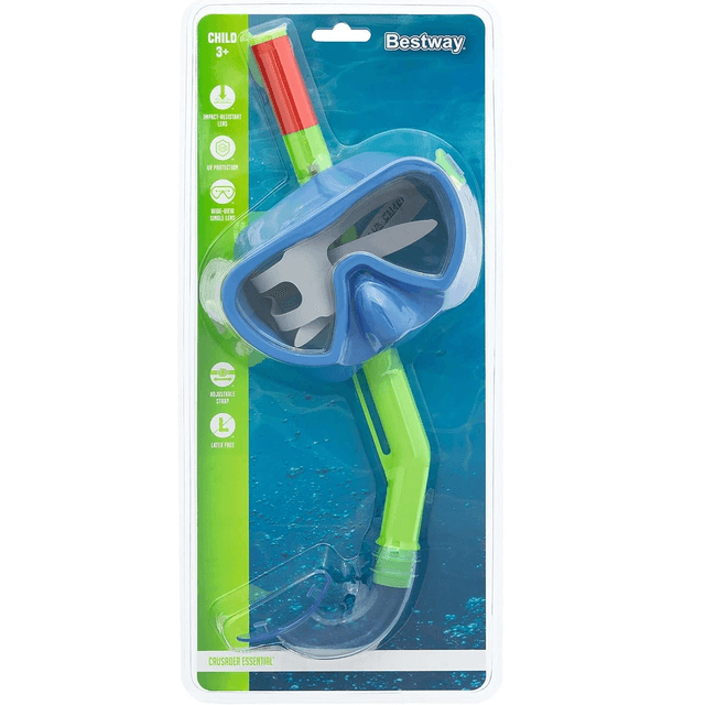 Kit de Snorkeling Masque et Tuba Crusader Essential Enfants dès 3 Ans - Bestway