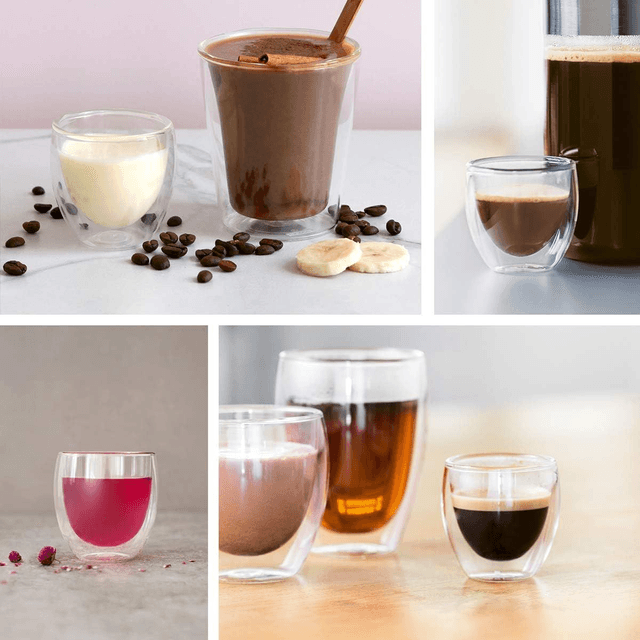 Pavina - Coffret de 6 Verres Double Paroi - 0.08 l, Transparent - Bodum