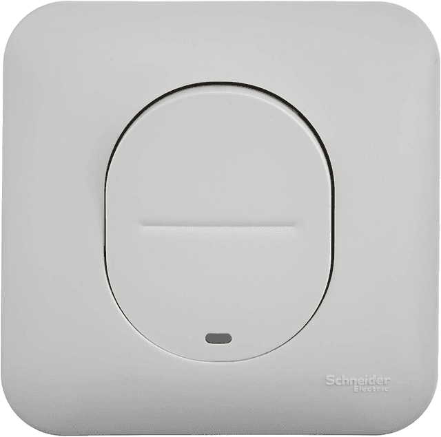 Schneider Electric Schneider Electric S262276 Poussoir simple lumineux 10 ampères Ovalis complet 250 V Blanc