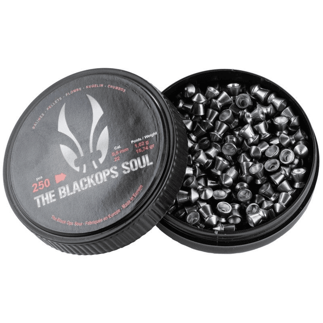 PLOMBS THE BLACK OPS SOUL À TÊTE POINTUE CAL. 5,5 MM
