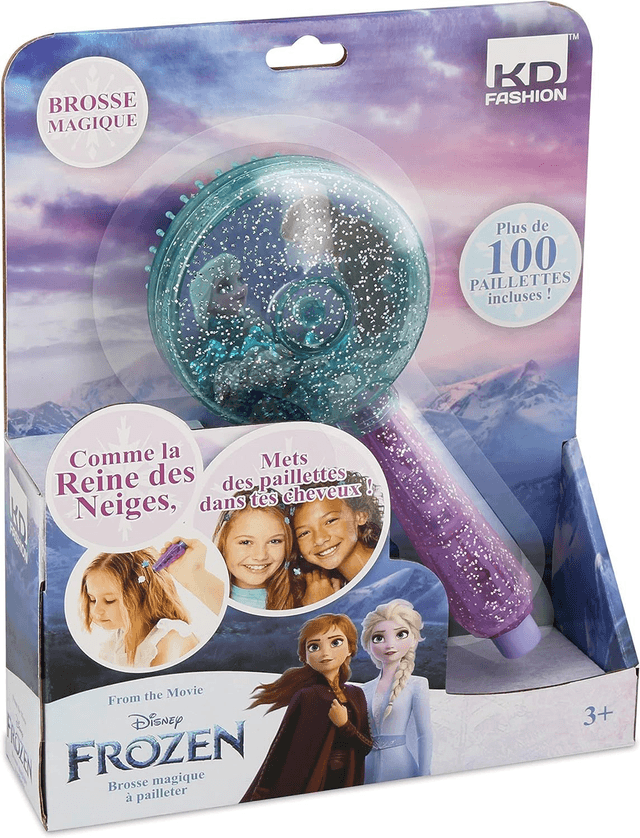KID FASHION - REINE DES NEIGES 2- Brosse magique à paillettes