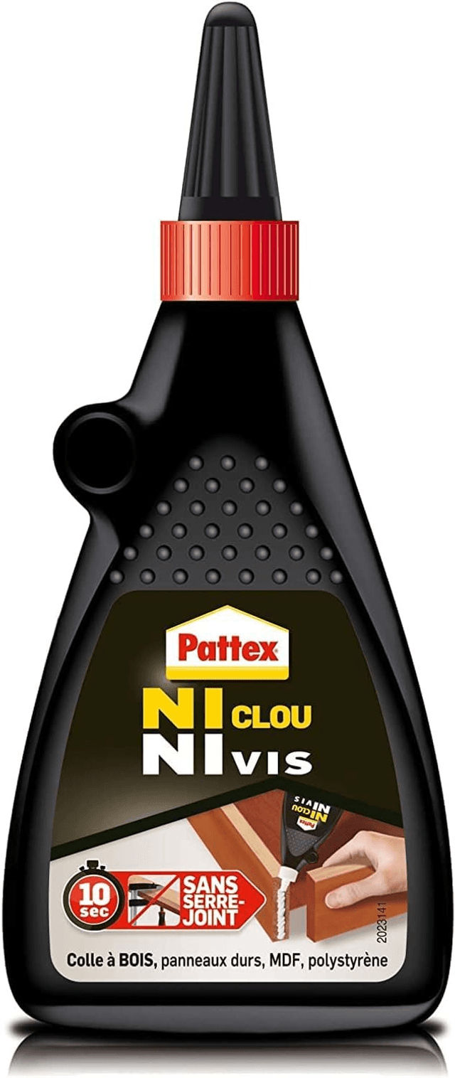 Pattex Ni Clou Ni Vis Colle Liquide - Colle blanche pour bois et autres matériaux - Flacon 200 gr